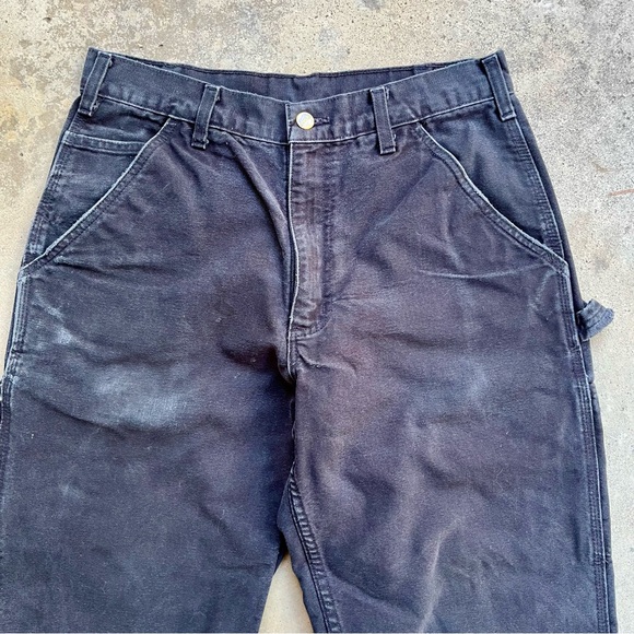 Carhartt Black Duck Canvas Carpenter Pants 32 - Picture 3 of 9